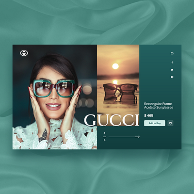 Gucci glasses concept website design. branding design glasses graphic design gucci gucciglasses illustration jimaar jimaarofficial logo sunglasses ui ux vector web webdesign webpage website