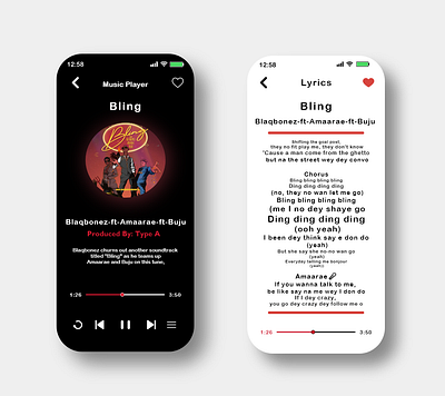 Music Player App adobexd app branding design graphic design music ui