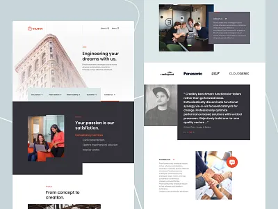 Kutir Design and Construction Landingpage builders clean construction design developers development and holdings graphic design home homepage landingpage minimal ui ux design web design webpage website
