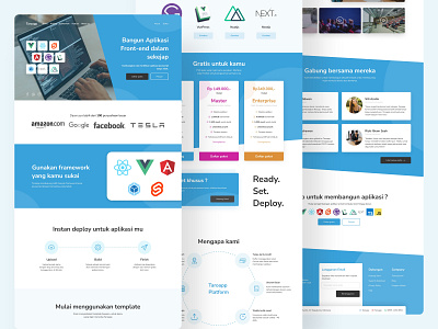 Taroapp - Landing Page Design branding design designui developer front end front end design javascript platform landing page landing page design paas ui uidesign uiux ux web web designer webdesign