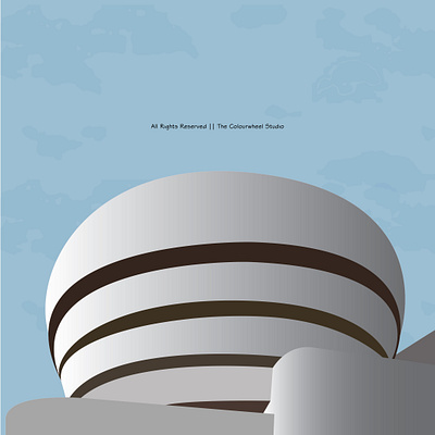 Solomon R. Guggenheim Museum || Frank Lloyd Wright architect architects architecture art design illustration vector