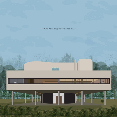 Villa Savoey || Le Corbusier | Pierre Jeanneret architect architects architecture art design illustration vector