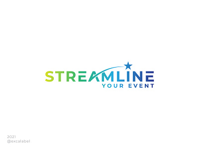 Streamline Your Event brand brand identity branding design event gradient icon logo streamline vector