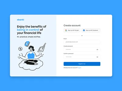 Sign Up Page clean dailyui interface login onboarding password register form sign up ui