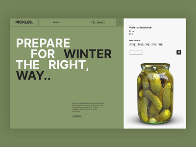 Pickles - concept branding concept design eco graphic design green minimal minimalism pickles ui ux web webdesign website