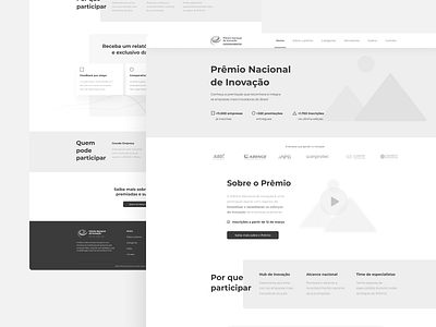 Prêmio Nacional de Inovação - Website: Wireframe clean ui design illustration interface sketch ui ux web wireframe