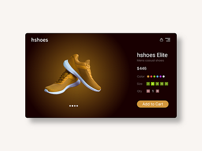 hshoes Elite graphic design homepage ui