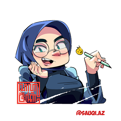 Girl with Hijab anime clipstudiopaint design girl hijab illustration manga