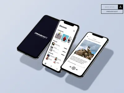 Podcast - Mobile UI Design clean figman podcast ui