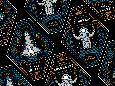 A History of Space Illustration apparel art astronaut badge clothing design geometric graphic design illustration line lineart logo minimal monoline nasa poster rocket t shirt ui
