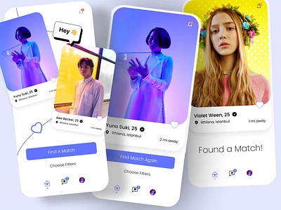 Dating App Design app app design chat dating dating app dating app design dating app ui kit dating ui kit datingapp design love match mobile app relationship social social media ui ui animation ui kit ux