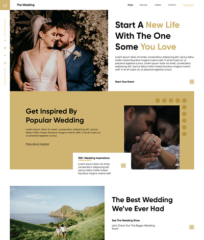 Wedding Website UI Design app branding design icon illustration logo typography ui ux vector