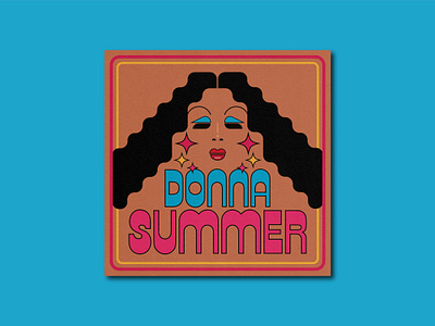 Donna Summer 1970s 70s album creative disco donna summer illustration illustrator music pop culture retro typography vintage vinyl