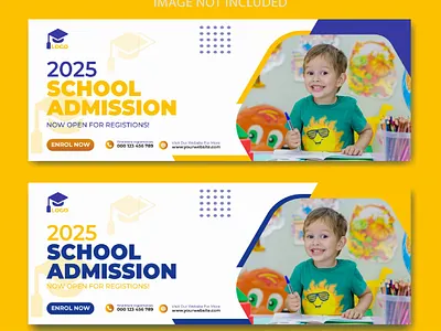School Admission Banner 2021 | Instagram Facebook Post Design banner branding design graphic design media promotion school school admissions soci social media banner social media post