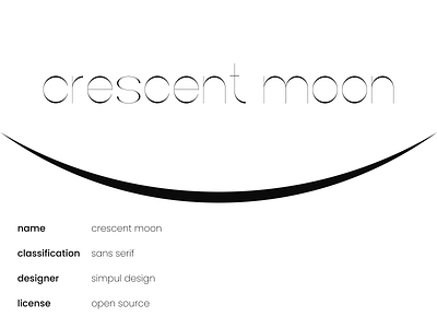 crescent moon.otf design fonts minimal negative space open source typefaces typography