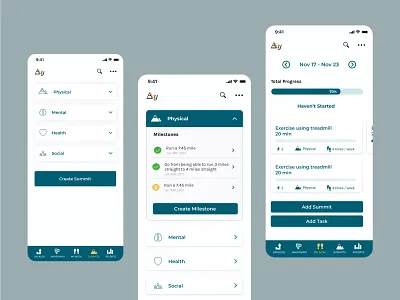 Wellness Mobile App UI Design android app design fit fitness ios ios app meditation mobile app modern ui design routine sports ui design ui ux design wellness yoga