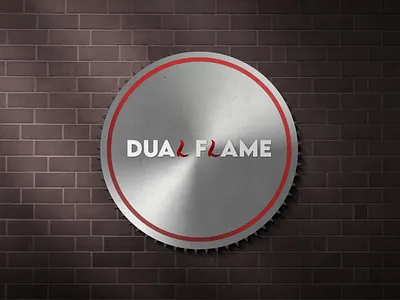 Logo Design - DUAL FLAME branding fire graphic design illustration logo logo design mockup