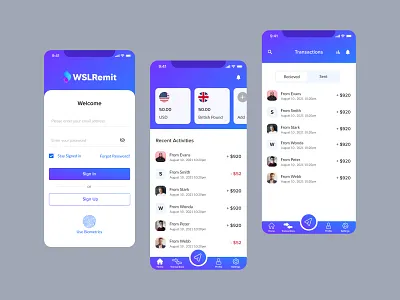 Fintech Mobile App UI Design android android app app design bank banking crypto finance fintech ios ios app minimal modern ui design money money transfer transfer ui design ui ux design wallet