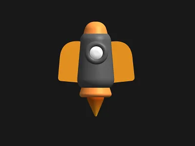 3-D Rocket 3d animation design illustration motion graphics vector