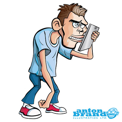 Zombie nation...slave to my mobile adobeillustrator cartoon character humour illustration illustrator vector