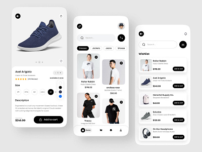 Rika - eCommerce Mobile App app design app ui branding business design ecommerce ecommerce app fashion minimal mobile app online shop online shopping trendy design ui ui design uiux userexperience ux ux design web design