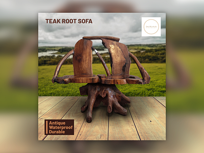 Teak Root Sofa - Design & Image Manipulation design open source typography