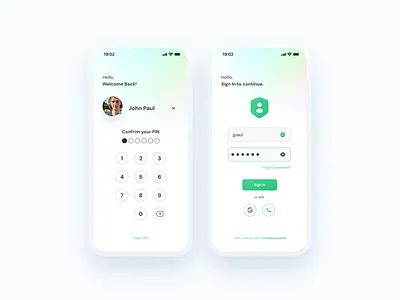 Simple Login Method app design design app login login app mobile mobile app design pin sign in ui uidesign ux ui ux design