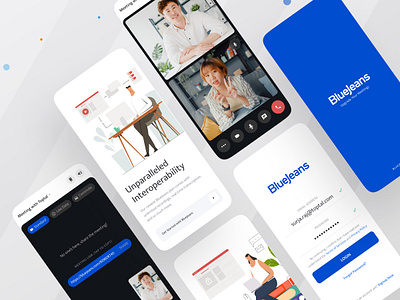 BlueJeans Redesign Experience agency design app design app design company bluejeans bluejeans redesign brand identity branding creative design dribbble best shot gradient illustration ios app logo ofspace ofspace academy surja sen template ui ux