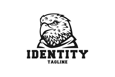 Magic Eagle Logo academy animal branding cloak design eagle exclusive face falcon freedom hawk head identity illustration journey logo magic school spirit vector