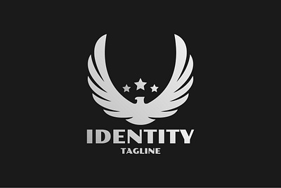 Victory Eagle Logo alphabet animal branding design eagle elegant exclusive falcon fly flying hawk illustration initial letter logo modern silver v vector