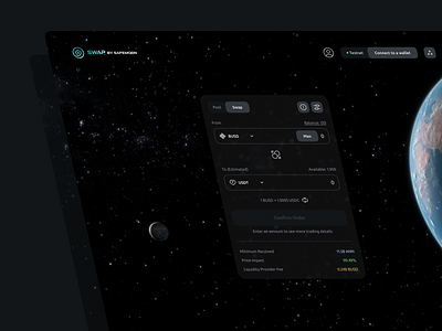 Safemoon Swap (DEX) Platform animation app blockchain crypto dark mode defi design dex illustration logo minimal nft swap ui ux web3 website