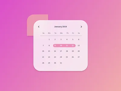Date Picker UI dailyui dailyuichallenge date picker design ui