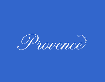 Logo for Restaurant Provence (practice project) blue branding custom wordmark logotype french restaurant french riviera graphic design identity lettering logo logotype restaurant script