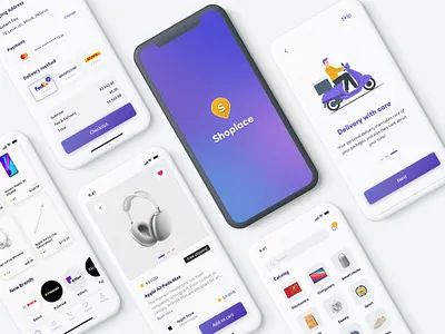 Shop Aggregator - Shoplace aggregator app behance branding buy daily design daily ui design e commerce minimal mobile design online shop online shop app online store tech ui ux ui ux kit
