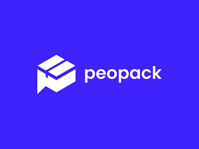 Peopack Logo Design 3d abstract logo box logo brand branding chat logo combination mark creative logo delivery logo e commerce icon illustration letter logo logo logo design logotype minimalist modern logo package logo simple logo