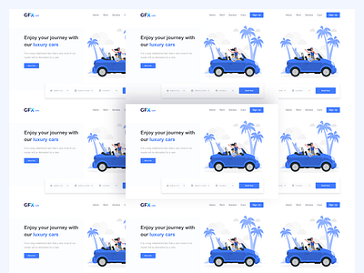Car Rental Website branding car rental car rental landing page car rental website car website download free illustration rental ui ui kit web design website design