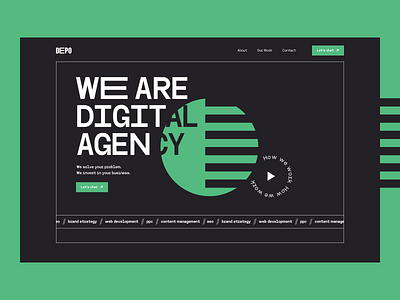 Digital Agency | Landing Page agency clean digital green landing landing page marketing ui ux website