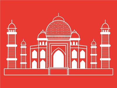 Wonders of the World: Taj Mahal agra design flat graphic design heritage icon illustration illustrator india landmark logo monuments place places taj mahal temple tourism travel vector vector illustration