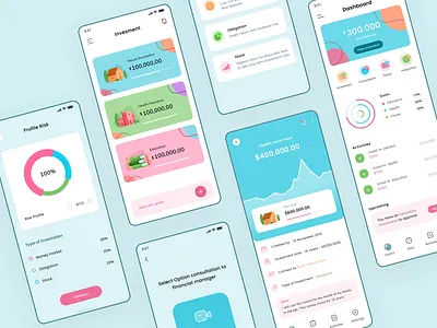 Financial Plan App app dashboard design finance illustration investation payment statistic ui