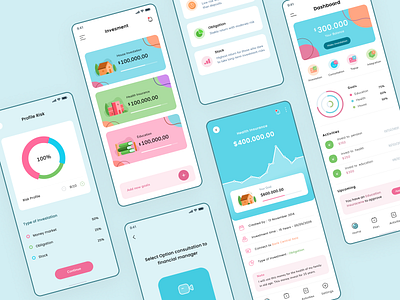Financial Plan App app dashboard design finance illustration investation payment statistic ui