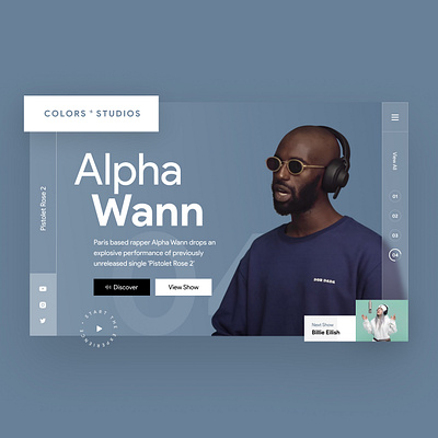 Colors Show Minimalist Website Concept branding colors concept design interface modern typography ui ux webdesign