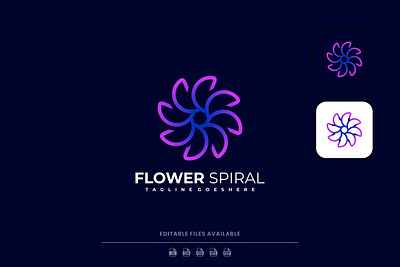 Flower Line Art Gradient Logo 3d 3d letter abstract animation branding concept creative design flower flower line graphic design illustration line logo mockup motion graphics ui vector