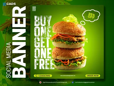 Social media Banner Post advertising banner advertising post banner design banner post branding burger banner design graphic design post design promotion banner typography