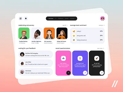 Team Feedback App animation business design feedback hr interaction landing landing page navigation platform staff team tool ui uiux ux web web design web interaction web site