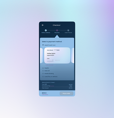 Credit Card Checkout #DailyUI002 app credit credit card creditcheckout daily ui dailyui dailyuichallenge design figma illustration pay payment transaction ui ux visa