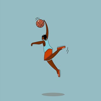 Basketman basket basketball illustration sport vector