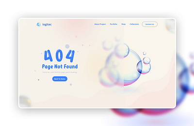 404 Page Not found standout layout design web
