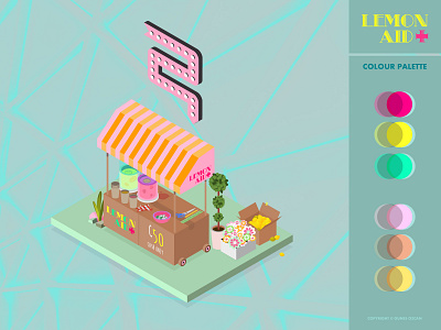 Happy Summer Colors 🍋 2.5d 2d color design dribbble energized happy icon illustration isometric lemonade mood palette summer vector warmup weekly