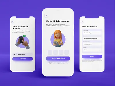 Sign in - Sign up Screens 3d design figma log in minimal mobile app onboarding screens sign in sign up