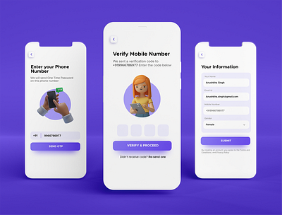 Sign in - Sign up Screens 3d design figma log in minimal mobile app onboarding screens sign in sign up